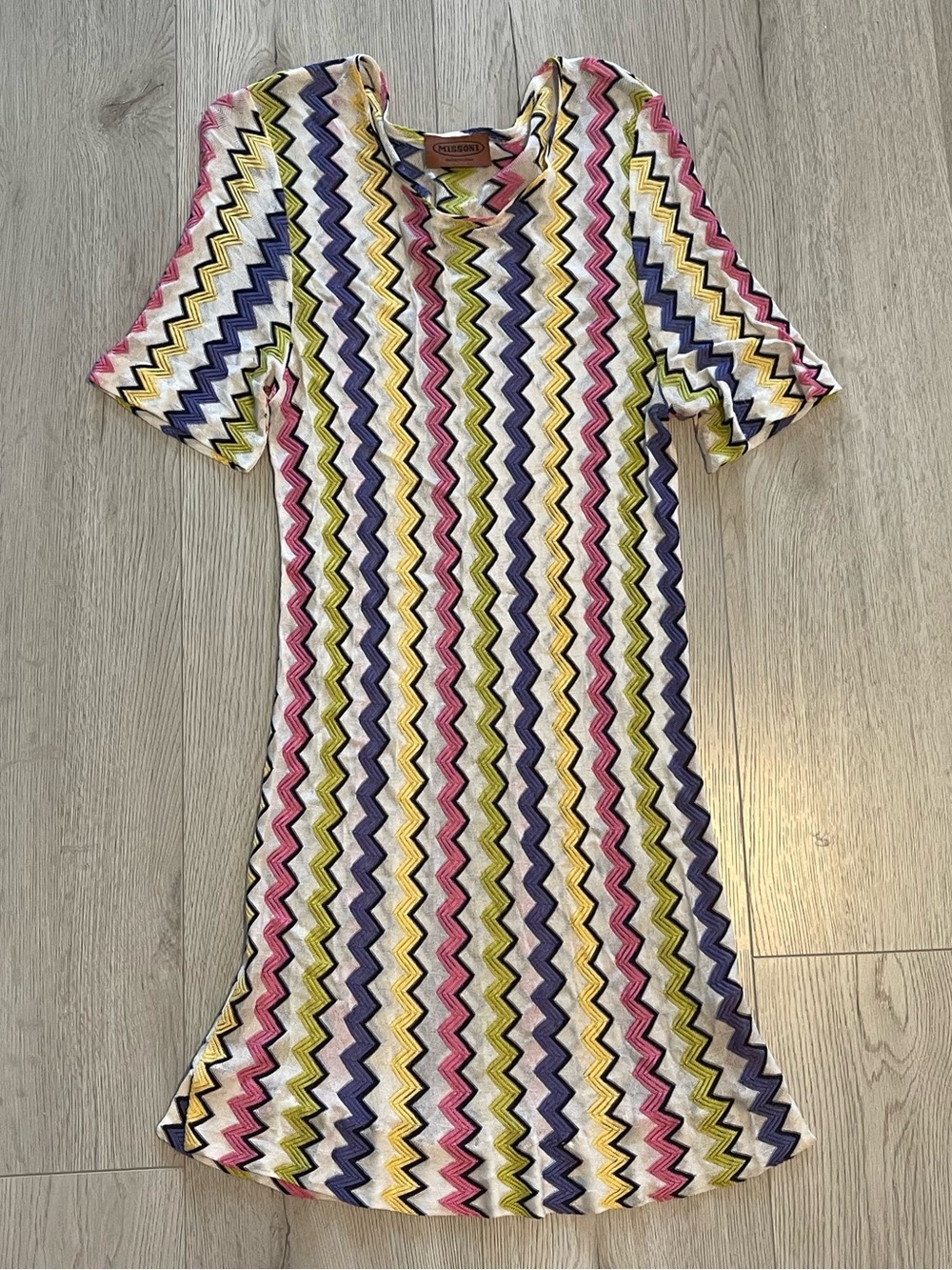 Missoni Chevron Short-Sleeve Dress